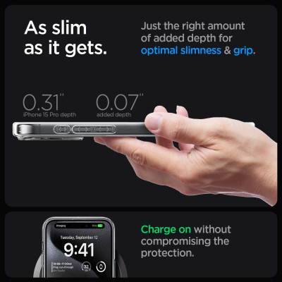 Spigen Чохол Apple iPhone 15 Pro Ultra Hybrid MagFit, Carbon Fiber