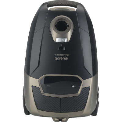 Gorenje Пилосос мішковий, 890Вт, 4л, HEPA, телескоп, LED-дисплей, турбощітка, чорний
