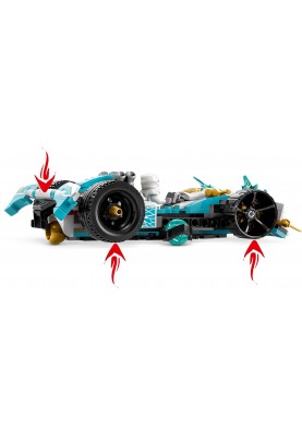 LEGO Конструктор Ninjago Суперсила дракона Зейна автомобіль для перегонів спін-джитсу