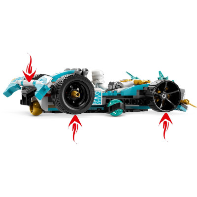 LEGO Конструктор Ninjago Суперсила дракона Зейна автомобіль для перегонів спін-джитсу