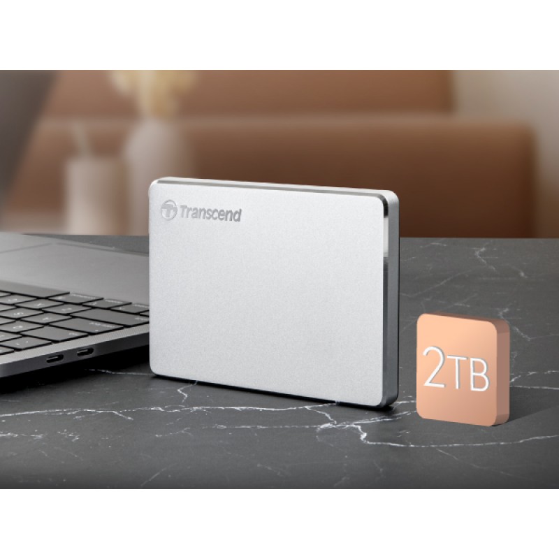 Transcend StoreJet 25C3S[Портативний жорсткий диск 1TB USB 3.1 Type-C StoreJet 25C3S Silver]