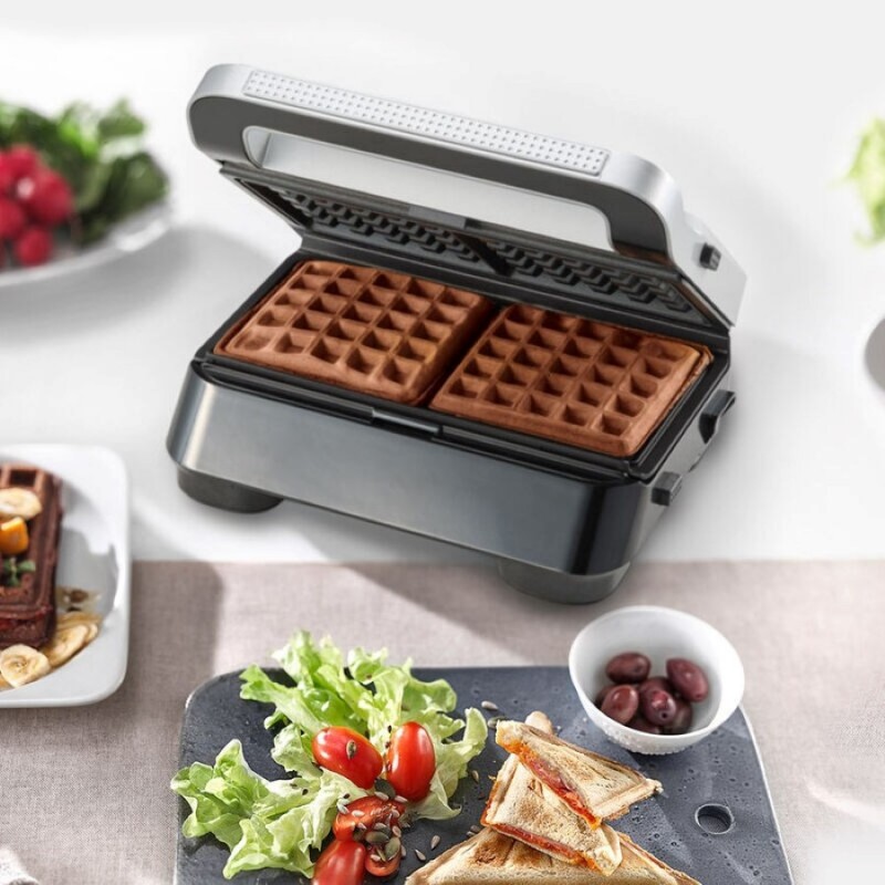 Braun Мультимейкер SnackMaker 5 SILVBK 800Вт, тефлон, 2 пластини, корпус-пластик, сріблястий