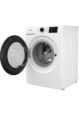 Gorenje Пральна машина фронтальна, 8кг, 1400, A+++, 55см, дисплей, інвертор, пара, Wi-Fi, білий