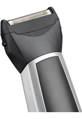 BaByliss Набір для стрижки, для бороди, вусів, голови, носа і тіла, акум., вібраційний мотор, насадок-8, чохол, сталь, сірий