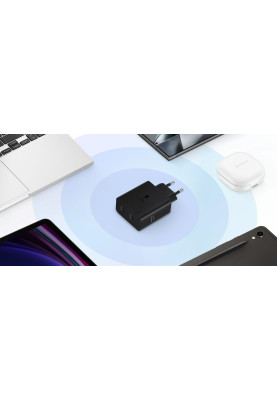 Samsung Зарядне пристрій мережевий 50Вт 2xUSB-С, кабель USB-C > USB-C, 1.8м, чорний
