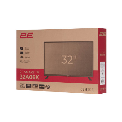 2E Телевізор 32` LED HD 50Hz Smart Android Black