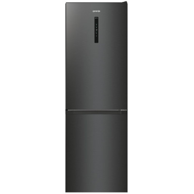 Gorenje Холодильник NRK619EABXL4 з нижн. мороз. камерою, 185х60х60см, 2 дв., Х-204л, М-96л, A+, NoFrost Plus, Fresh zone, чорний