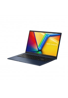 ASUS Ноутбук Vivobook 15 X1504VA-BQ499 15.6" FHD IPS, Intel i3-1315U, 16GB, F512GB, UMA, noOS, Блакитний