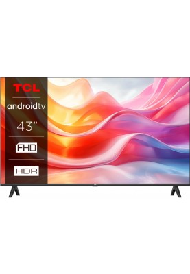 TCL Телевізор 43" LED FHD 60Hz Smart Android TV Black