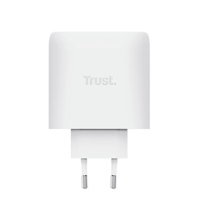 Trust Зарядне пристрій мережевий Maxo 65Вт, GaN, USB-C PD/PPS, білий