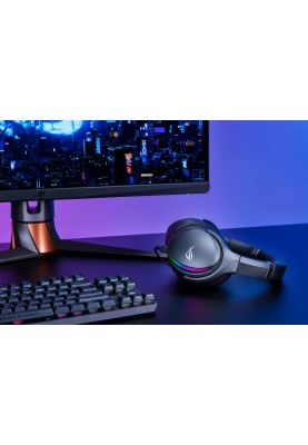 ASUS Гарнітура ігрова ROG Fusion II 500, mini-jack/USB-С, RGB, 1.5м/1.5м, чорний