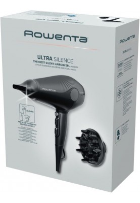 Rowenta Фен Ultra Silence, 2100Вт, 3 режими, іонізація, хол. обдув, чорний