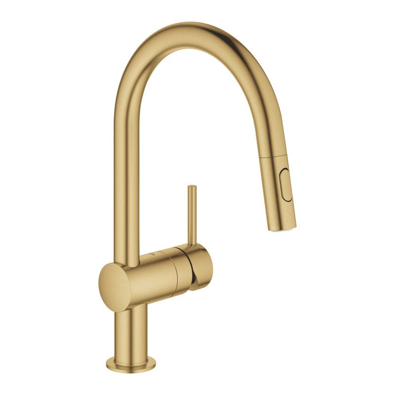 Grohe Змішувач для кухні Minta, довж.виливу - 223мм, поворотний/витяжний, 1важіль, матовий прохолодний схід сонця