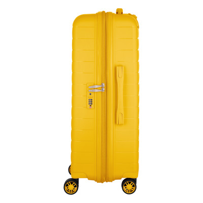 2E Валіза, Aero, поліпропілен, середня, 63/78 л, TSA, 4 колеса, EXP, янтарно-жовтий