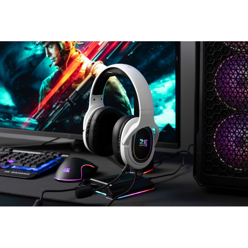 2E Gaming Гарнітура ігрова HG330, 7.1, USB-A, RGB, 2м, білий