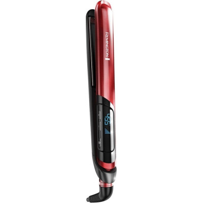 Remington Випрямляч Silk Straightener, 300Вт, 150-235С, дисплей, кейс, кераміка, чорно-червоний