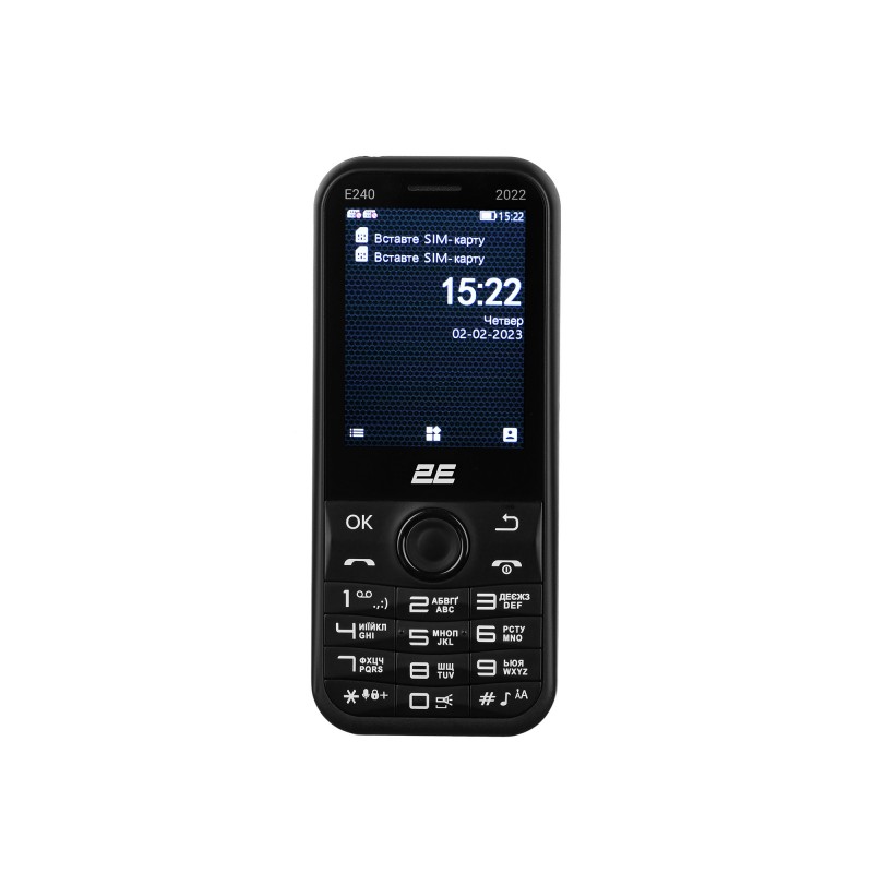 2E Мобільний телефон E240 2022 Dual SIM Black