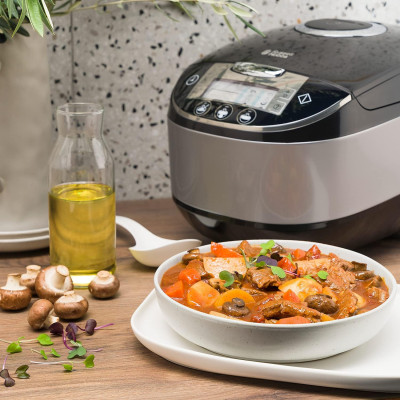 Russell Hobbs Мультиварка Cook&Home, 900Вт, чаша-5л, сенсорне, метал/пластик, чорний Russell Hobbs Мультиварка Cook&Home, 900Вт, чаша-5л, сенсорне, метал/пластик, чорний