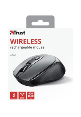 Trust Миша Zaya Rechargeable WL Black