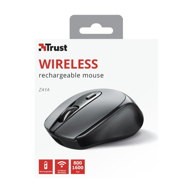 Trust Миша Zaya Rechargeable WL Black