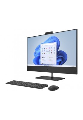 HP Комп'ютер персональний моноблок Pavilion 31.5" UHD IPS, Intel i7-13700T, 32GB, F1TB, NVD3050-4, WiFi, кл+м, DOS, чорний