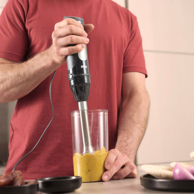 Braun Блендер заглибний MultiQuick 5 Pro, 1000Вт, чаша-600мл, винчик для збивання, чорний