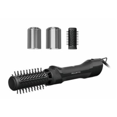 Rowenta Фен-щітка Renewal Brush Active, 1000Вт, 3 режими, іоніз-я, хол. обдув, обгорт. насадка, 2 насадки, кераміка, чорний