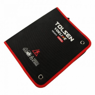 Tolsen Набір інструментів VDE, діелектричний, 11шт, для електрика 1000В, CrV та S2