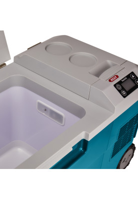 Makita Холодильник акумуляторний мобільний CW001GZ 40V XGT 220 / 12В /40В XGT з функцією нагріву -18°/+60° 20л 13кг