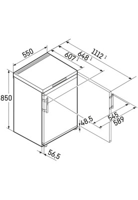 Liebherr Морозильна камера Liebherr, 85x55x60.7, 106л, 1дв., A+, ST, білий