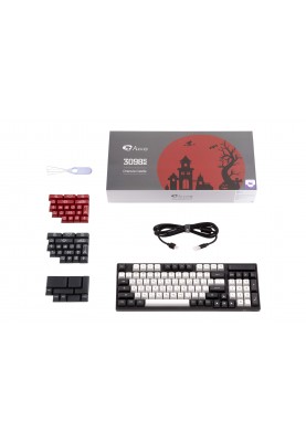 Akko Клавіатура механічна 3098S Dracula 98Key, CS Silver, USB-A, Hot-swappable, EN/UKR, RGB, Чорний