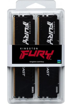 Kingston Пам'ять ПК DDR5 16GB KIT (8GBx2) 5200 FURY Beast Чорний