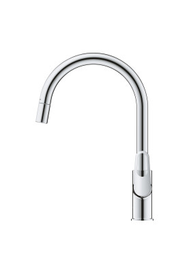 Grohe Змішувач для кухні QuickFix Start Flow, довж.виливу - 215мм, поворотний/витяжний, 1важіль, хром