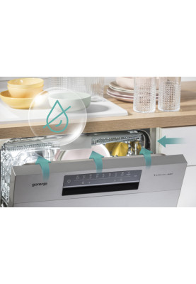 Gorenje Посудомийна машина, 16компл., A+++, 60см, дисплей, 3 кошики, AquaStop, сірий
