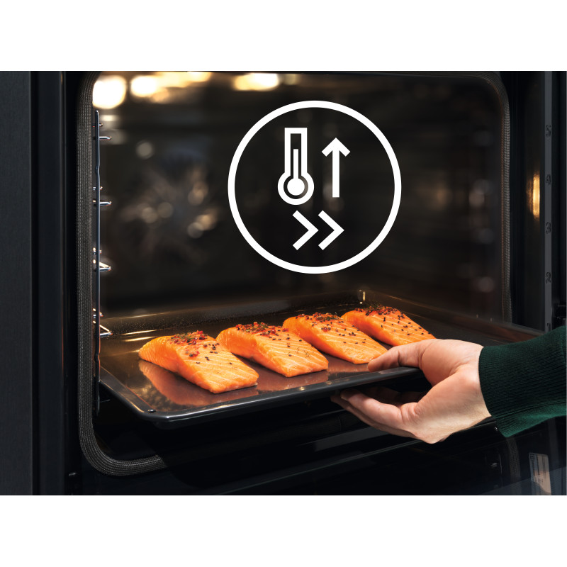 Electrolux Духова шафа Electrolux електрична, 72л, A++, дисплей, конвекція, піроліз, телескопічні напрямні, чорний