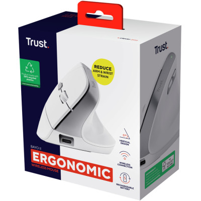 Trust Миша Trust Bayo II Ergonomic, WL, білий Trust Миша Trust Bayo II Ergonomic, WL, білий