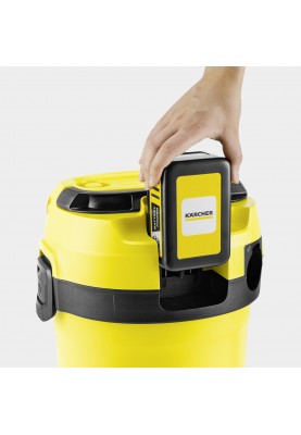 Karcher Пилосос WD 3-18 господарьский, акумуляторний, 17л, 18В, без АКБ и ЗП