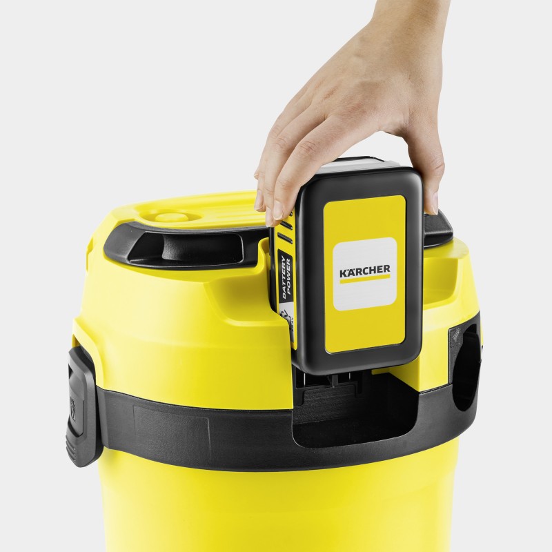 Karcher Пилосос WD 3-18 господарьский, акумуляторний, 17л, 18В, без АКБ и ЗП