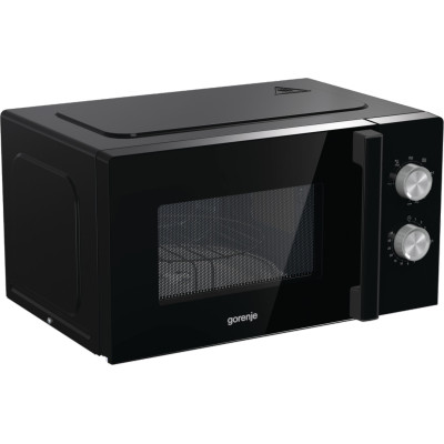 Gorenje Мікрохвільова піч, 20л, хутро. кер., 800Вт, гриль, чорний