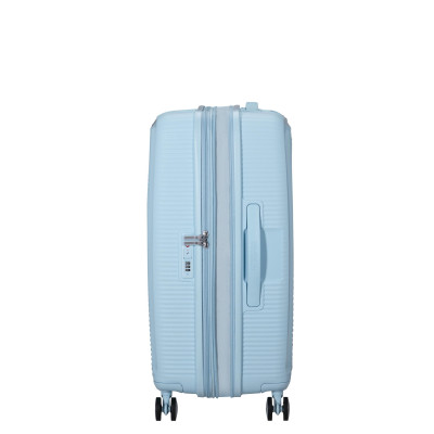American Tourister Валіза American Tourister, Soundbox, поліпропілен, середня, 67см, 71.5/81л, TSA, 4 колеса, EXP, пастельно-блакитний