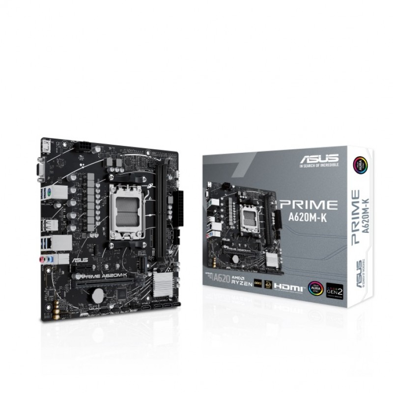 ASUS Материнcька плата PRIME A620M-K sAM5 A620 2xDDR5 HDMI D-Sub mATX