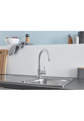 Grohe Змішувач для кухні BauClassic, довж.виливу - 223мм, поворотний, 1важіль, хром