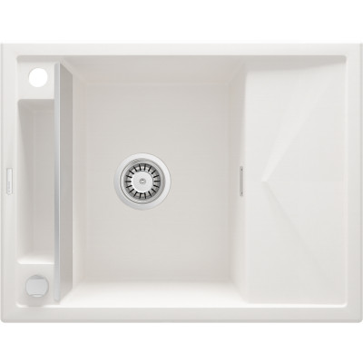 Deante Мийка кухонна Deante Magnetic, граніт, прямокут., з крилом, 640х500х219мм, чаша - 1, врізна, алебастр