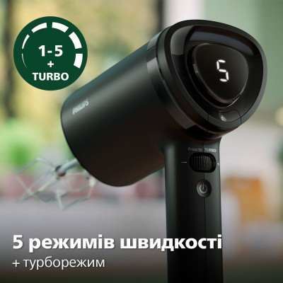 Philips Міксер ручний 5000 series 500Вт, насадки-4, турборежим, чорний