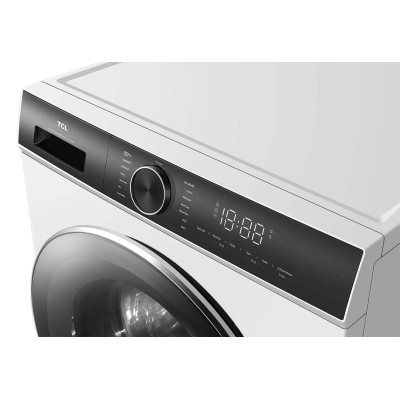 TCL Пральна машина фронтальна, 9кг, 1400, A+++, 57см, дисплей, пара, інвертор, білий