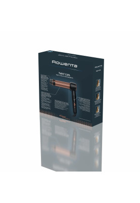 Rowenta Стайлер Twist Curl, автоматичний, темп.режимів-4, 150C–210С, кераміка, рукавича та термопідкладка, чорно-золотий