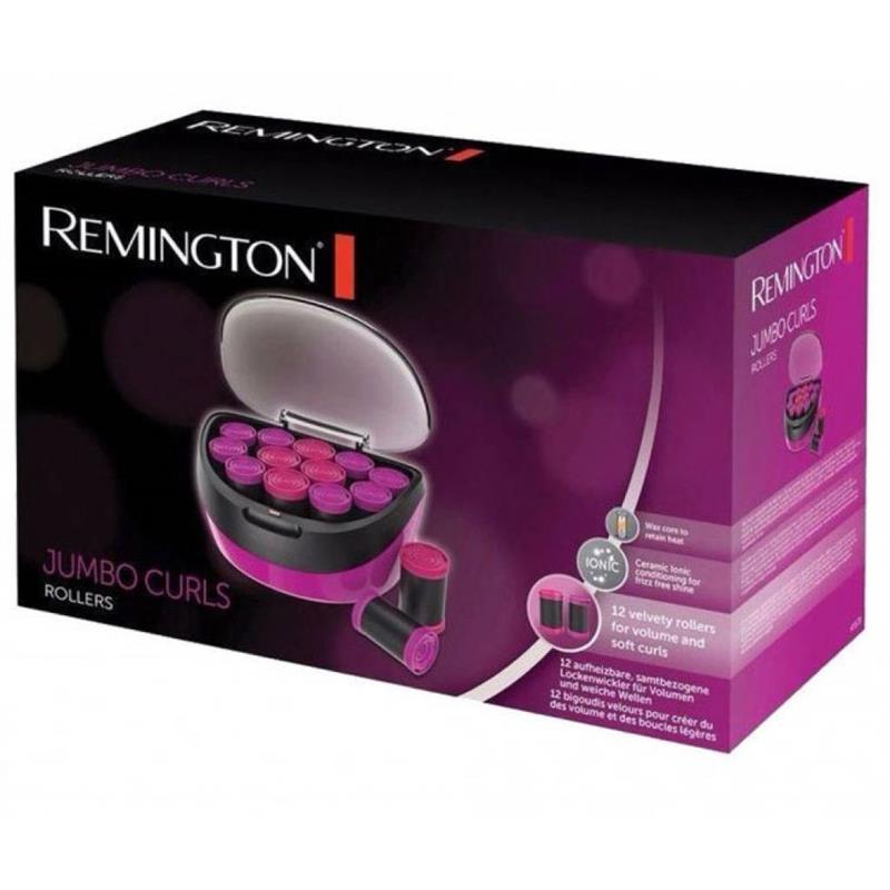 Remington Термо бігуді Jumbo Curls, 600Вт, D-36,41mm, 12шт, іонізація, кондиціонування, рожевий