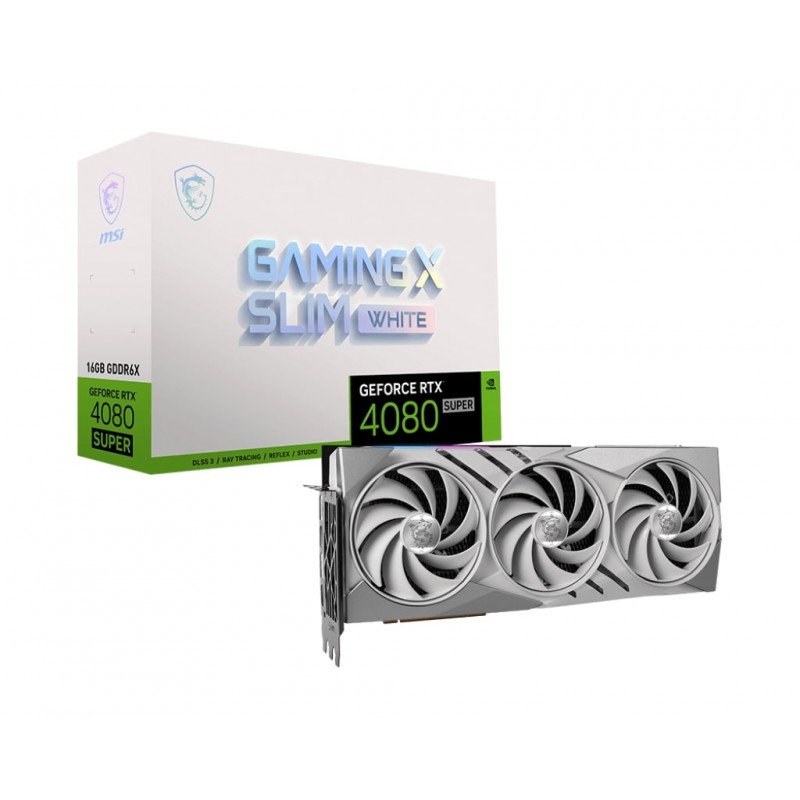 MSI Відеокарта GeForce RTX 4080 SUPER 16GB GDDR6X GAMING X SLIM WHITE