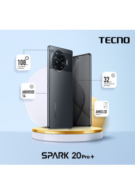 TECNO Смартфон Spark 20 PRO+ (KJ7) 6.78" 8/256ГБ, 2SIM, 5000мА•год, Temporal Orbits