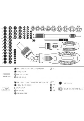 Neo Tools 06-116 Набор бит с держателем,, 69 ед.
